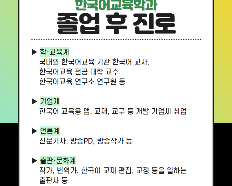 졸업 후 진로