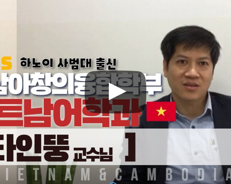 동남아창의융합학부 베트남어과 타인뚱 교수님